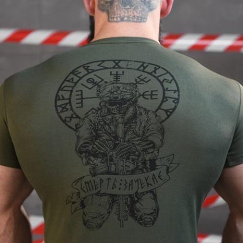 Футболка Madoka (M-3XL) 774 khaki (лето) Madoka 774 khaki