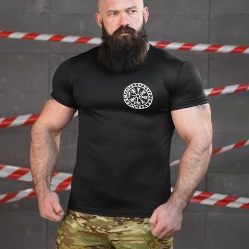 Футболка Madoka (M-3XL) 776 black (лето) Madoka 776 black