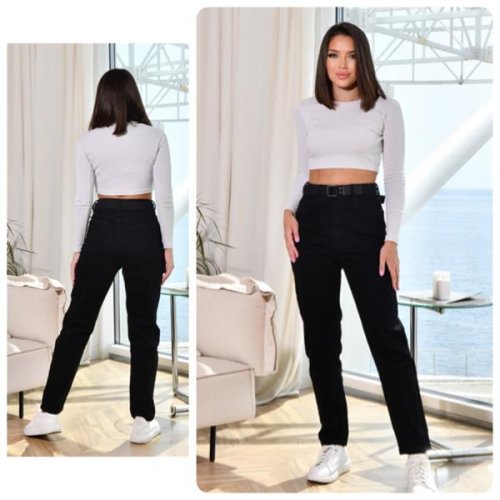 Джинсы Lady N (28-33) 100 black (деми) Lady N 100 black