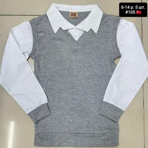 Свитер AMZ (6-14) 105 grey (деми) AMZ 105 grey