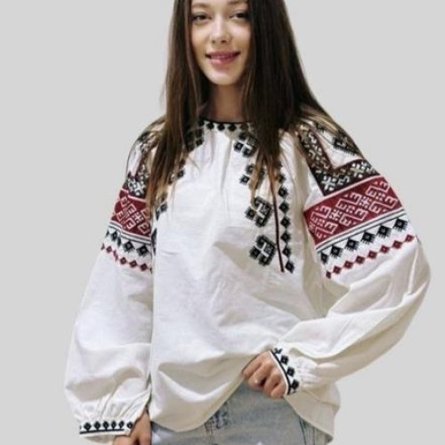 Вышиванка Miki Maki (S-L) MM285 white (деми) Miki Maki MM285 white