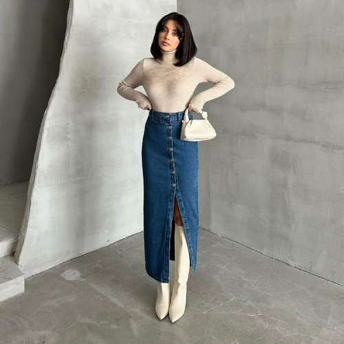 Юбка Jeans Style (34-40) 7021 blue (лето) Jeans Style 7021 blue