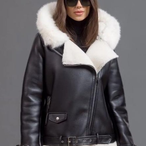 Дубленка Dorimodes (42-48) DL619 black-white (зима) Dorimodes DL619 black-white