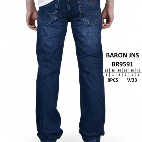 Джинсы God Baron (32-40) BR9591 blue (деми) God Baron BR9591 blue