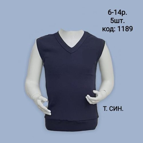 Жилетка AMZ (6-14) 1189 navy (деми) AMZ 1189 navy