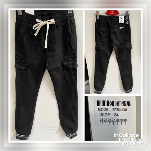 Штаны God Baron (24-30) RT5003 black (деми) God Baron RT5003 black