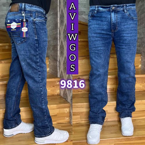 Джинсы God Baron (32-38) 9816 blue (деми) God Baron 9816 blue