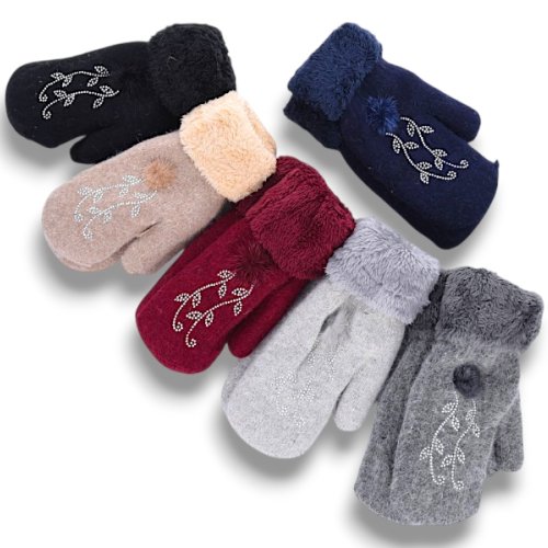 Варежки КОРОЛЕВА (one size) B4 mix (зима) КОРОЛЕВА B4 mix