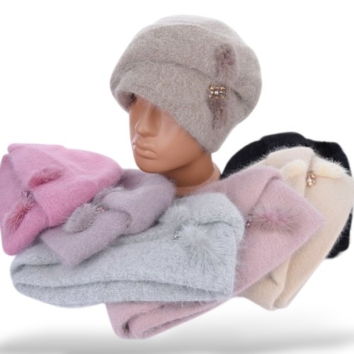 Шапка КОРОЛЕВА (one size) J03 mix (зима) КОРОЛЕВА J03 mix