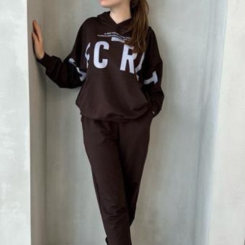 Костюм спорт Annet (S-XL) AZ0162 brown (зима) Annet AZ0162 brown