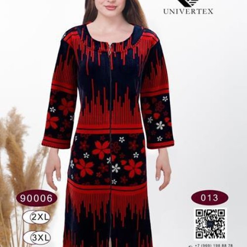 Халат Annet (2XL-5XL) DO9006-13 red (деми) Annet DO9006-13 red