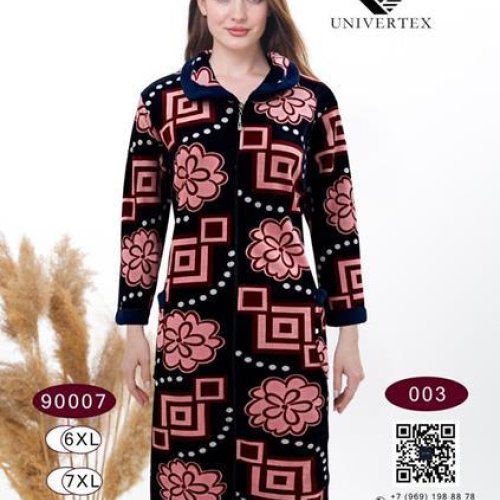 Халат Annet (6XL-9XL) DO9007-3 navy (деми) Annet DO9007-3 navy