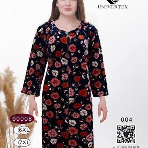 Халат Annet (6XL-9XL) DO9008-4 black (деми) Annet DO9008-4 black