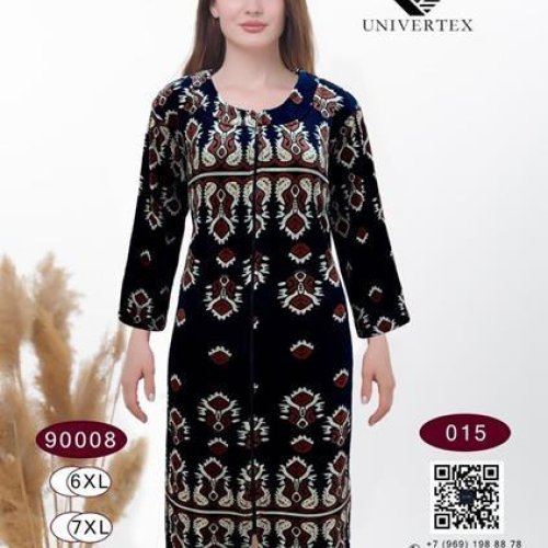 Халат Annet (6XL-9XL) DO9008-15 black (деми) Annet DO9008-15 black