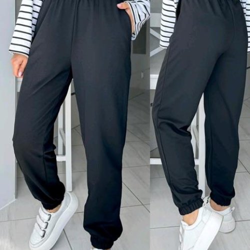 Штаны спорт Sport style (S-XL) 1023 black (деми) Sport style 1023 black