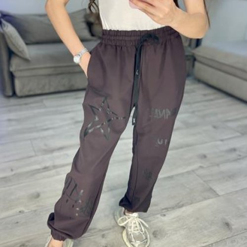 Штаны спорт S.Style (42-48) 611 brown (деми) S.Style 611 brown