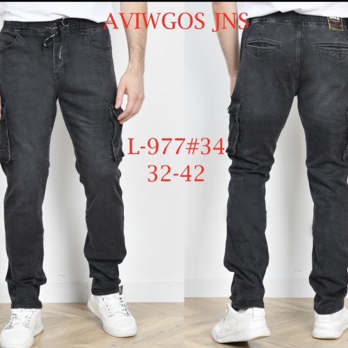 Джинсы God Baron (32-42) L-977 black (деми) God Baron L-977 black