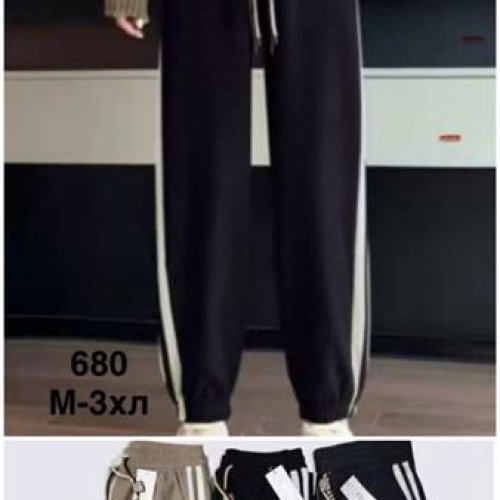 Штаны спорт Minh (M-3XL) 680 black (деми) Minh 680 black