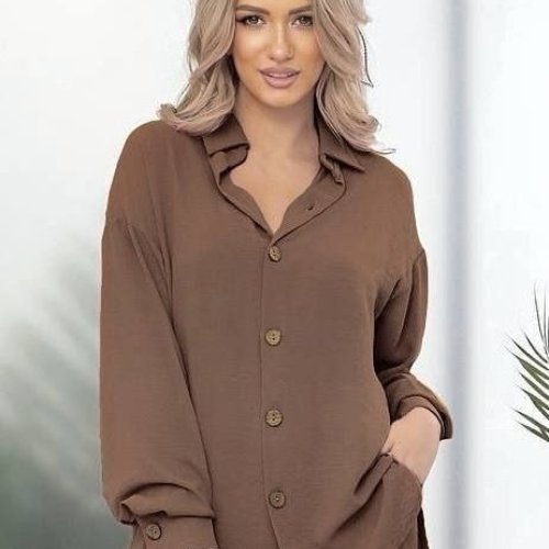 Рубашка Loren (44-58) 863 brown (деми) Loren 863 brown