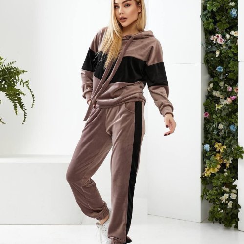 Костюм спорт Loren (42-56) 885 brown-black (деми) Loren 885 brown-black