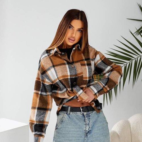 Рубашка Loren (42-56) 959 brown (деми) Loren 959 brown