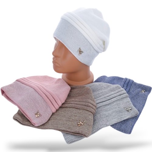 Шапка КОРОЛЕВА (one size) R29 mix (зима) КОРОЛЕВА R29 mix