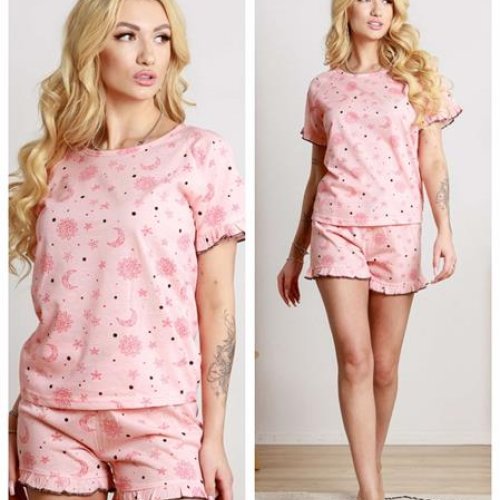 Пижама Vehuiah (S-XL) 2400-4 beige (лето) Vehuiah 2400-4 beige