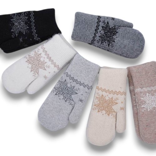 Варежки КОРОЛЕВА (one size) J1026 mix (зима) КОРОЛЕВА J1026 mix