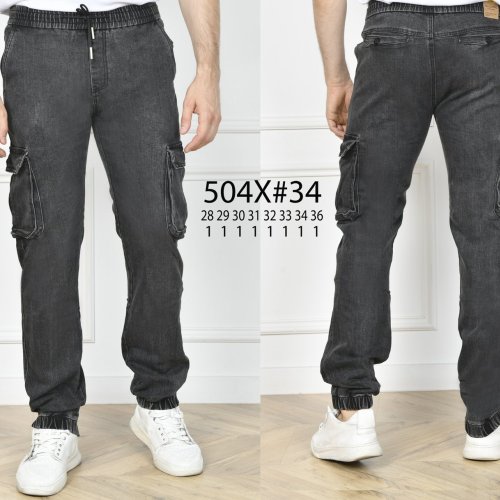 Джинсы God Baron (28-36) 504X black (деми) God Baron 504X black