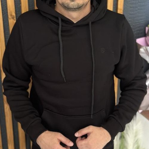 Худи Nik (M-2XL) 56615 black (зима) Nik 56615 black