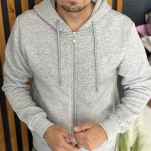 Кофта спорт Nik (M-2XL) 56622 l.grey (зима) Nik 56622 l.grey