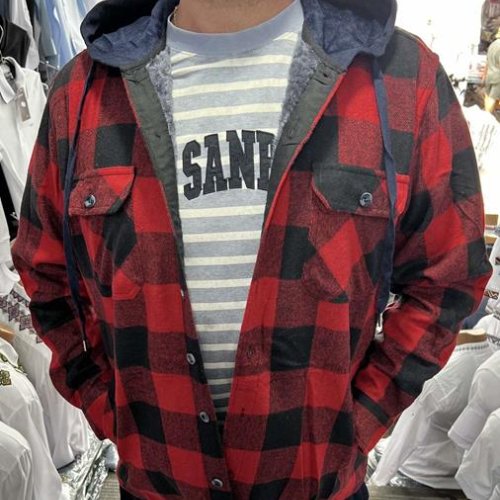 Рубашка Nik (XL-5XL) 56626 red (зима) Nik 56626 red