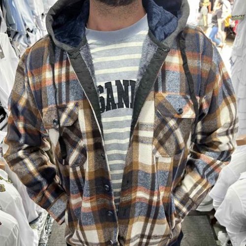 Рубашка Nik (XL-5XL) 56627 beige (зима) Nik 56627 beige