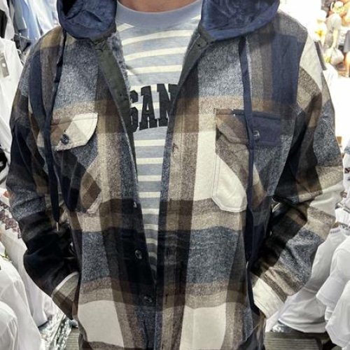 Рубашка Nik (XL-5XL) 56628 khaki (зима) Nik 56628 khaki