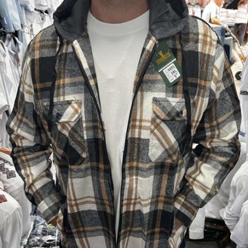 Рубашка Nik (XL-5XL) A691 beige (зима) Nik A691 beige