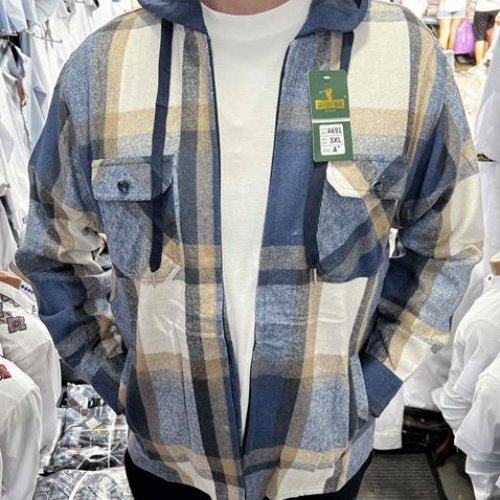 Рубашка Nik (XL-5XL) A691 blue (зима) Nik A691 blue