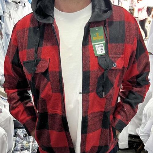 Рубашка Nik (XL-5XL) A691 red (зима) Nik A691 red