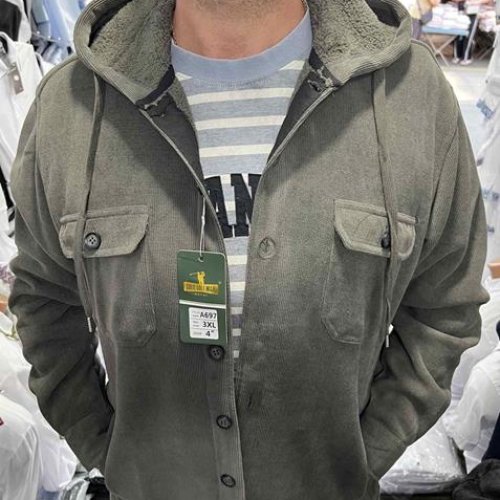 Рубашка Nik (XL-5XL) A697 green (зима) Nik A697 green