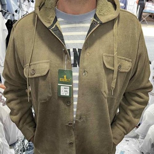 Рубашка Nik (XL-5XL) A697 khaki (зима) Nik A697 khaki