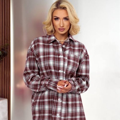 Рубашка Lelis (42-48) 1086 wine (деми) Lelis 1086 wine