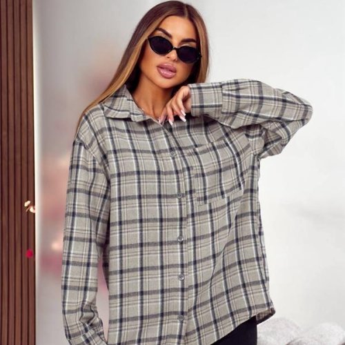 Рубашка Lelis (42-48) 1086 grey (деми) Lelis 1086 grey