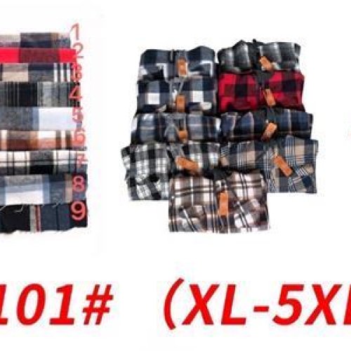 Рубашка Hoan (XL-5XL) C101 mix (зима) Hoan C101 mix