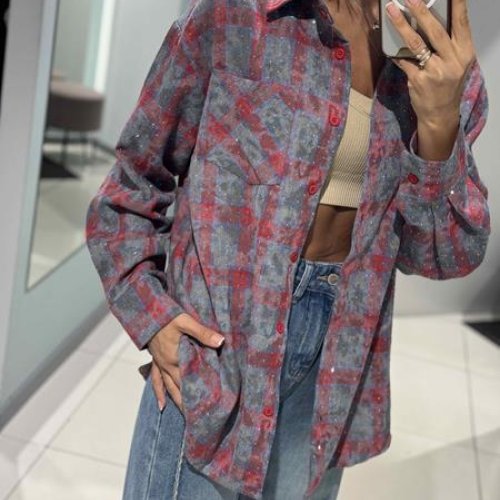 Рубашка Comod (one size) 7101 grey-red (деми) Comod 7101 grey-red