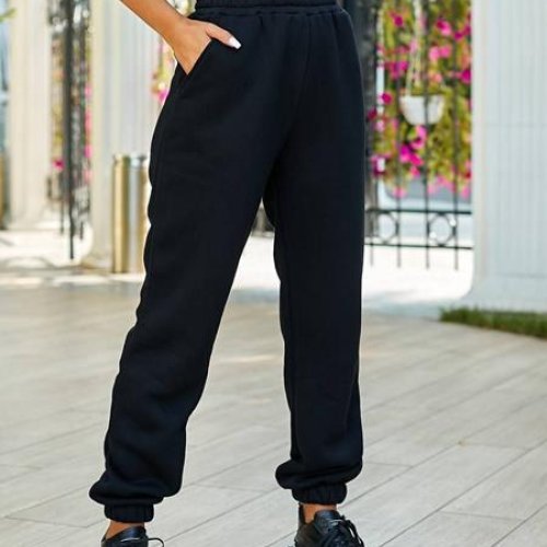 Штаны спорт Loren (44-58) 839 black (зима) Loren 839 black