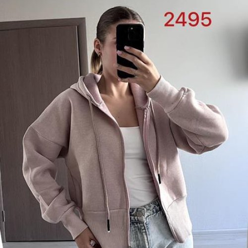 Кофта спорт FSN (42-48) 2495 beige (зима) FSN 2495 beige