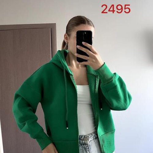 Кофта спорт FSN (42-48) 2495 green (зима) FSN 2495 green