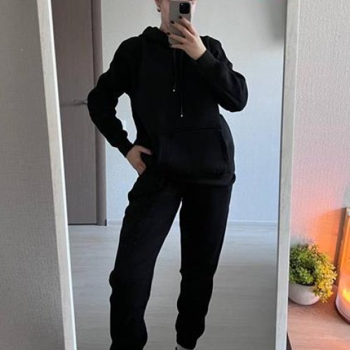 Костюм спорт FSN (46-52) 2621 black (зима) FSN 2621 black