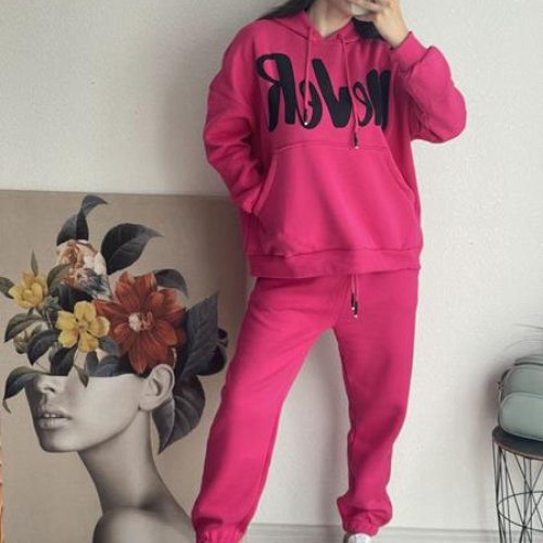 Костюм спорт FSN (46-52) 6347 pink (зима) FSN 6347 pink