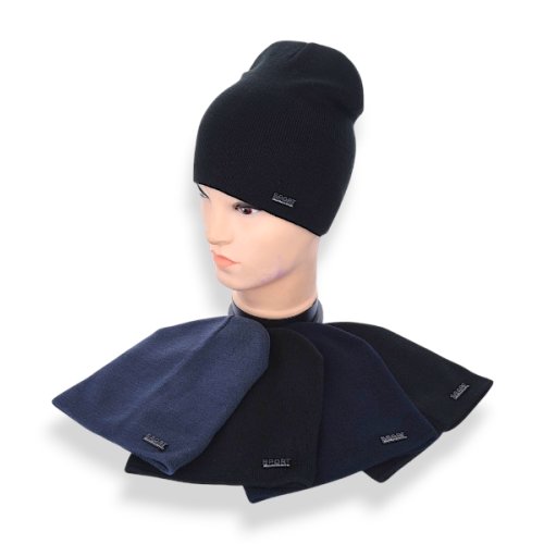 Шапка Angelica (54-58) SP001-2 подвійна mix (деми) Angelica SP001-2 подвійна mix