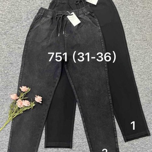 Джинсы Immei (31-36) 751-1 black (зима) Immei 751-1 black